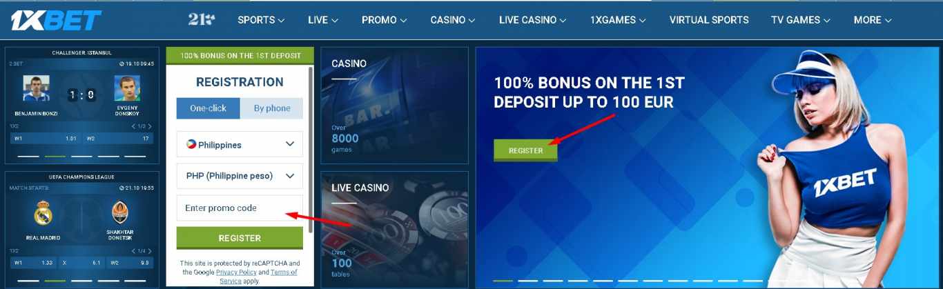 1xbet free bonus